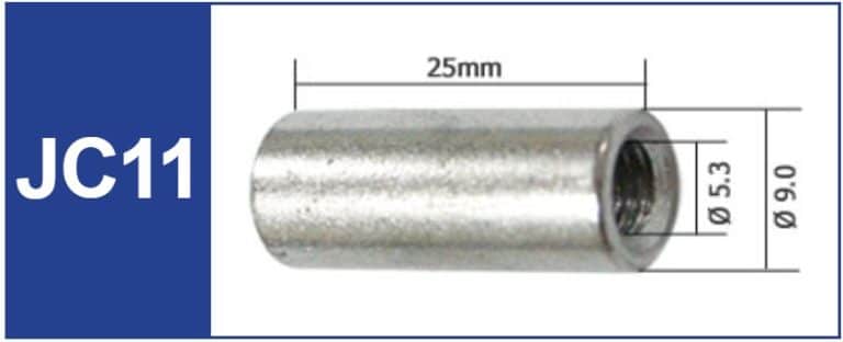 Vaijeriliitin JC11 25mm (9,0mm)