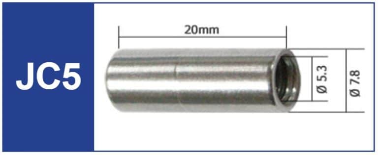 Vaijeriliitin JC5 20mm (7,8mm)